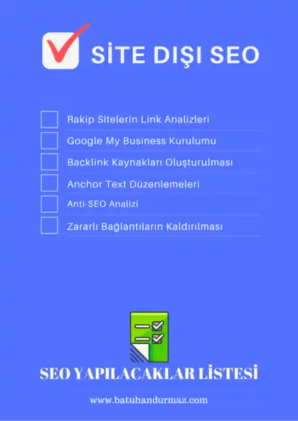 Site İçi SEO- Yapılacaklar Listesi