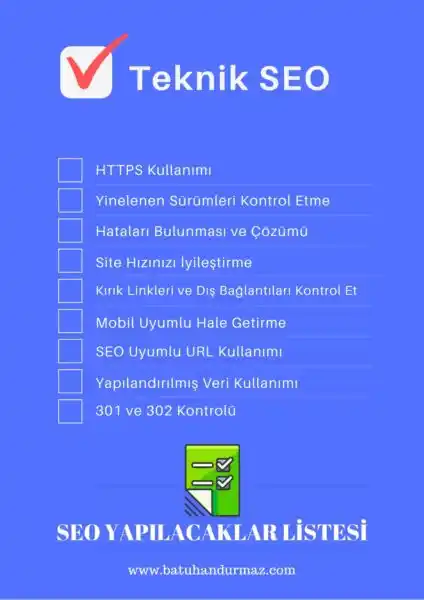 teknik seo yapılacaklar listesi