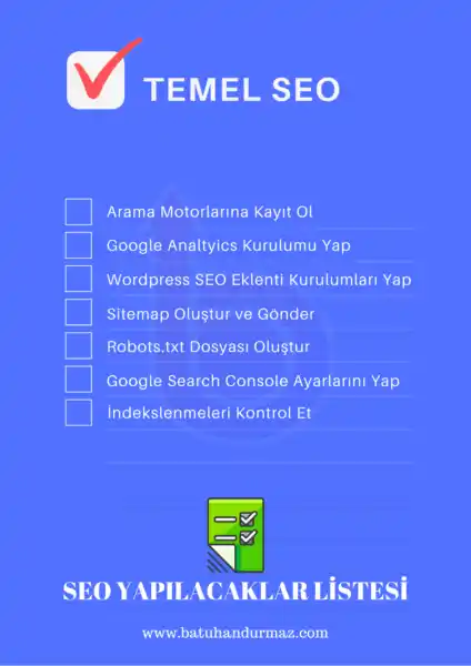 temel seo yapılacaklar