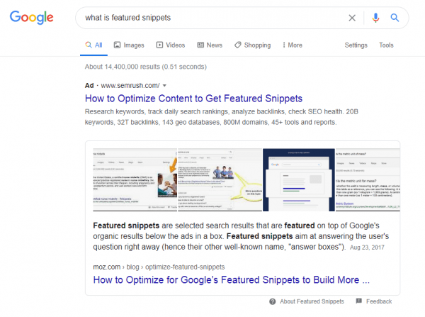 featured snippets nedir