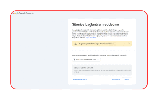 google disavow tool