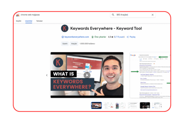 keywords everywhere aracı